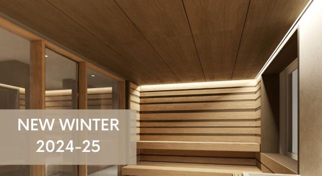 Nuova sauna in legno per l'inverno 2024-25.